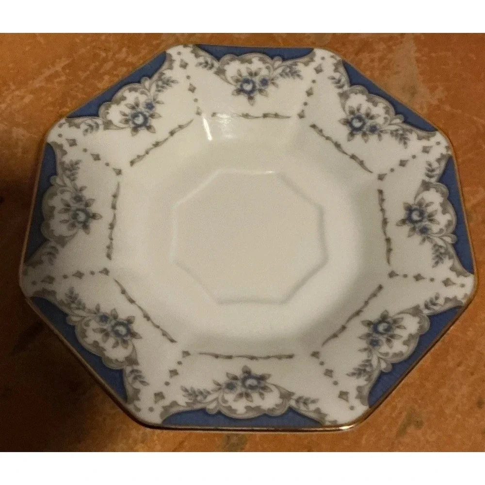 Seizan Fine China Mood Indigo 7936 Tea Cups And Saucers, Set Of 4, Retired